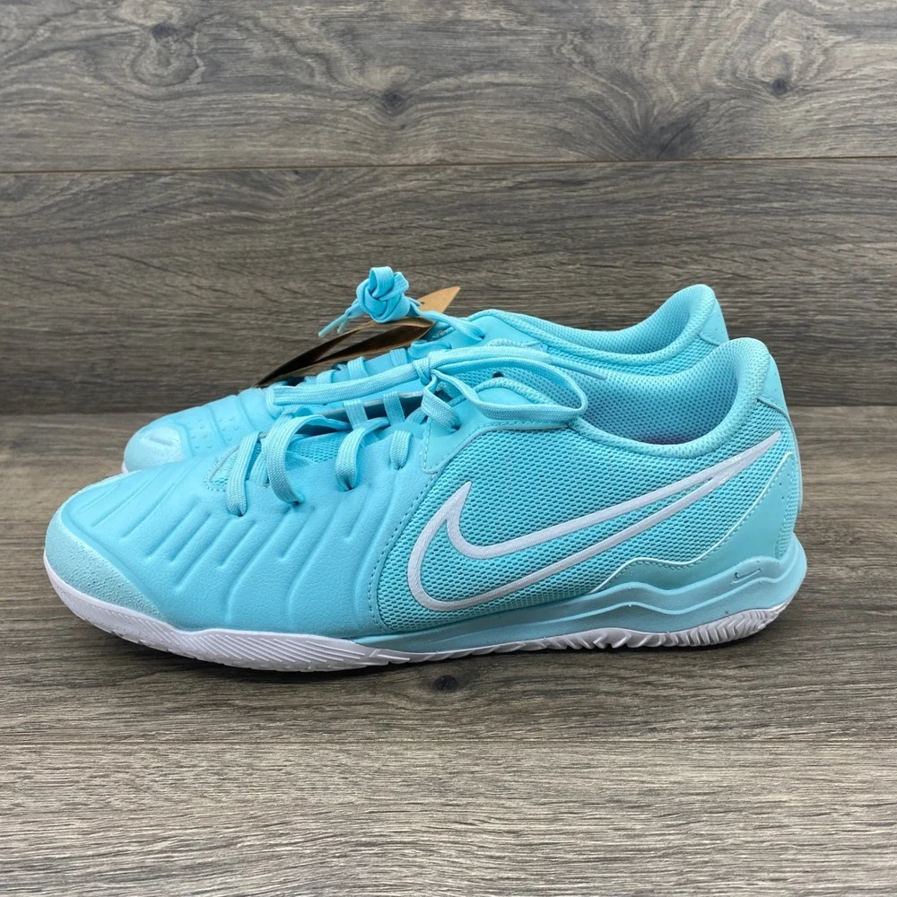 Nike Tiempo Legend 10 Academy IC Mens 9.5 Light Blue Indoor Soccer DV4341-401